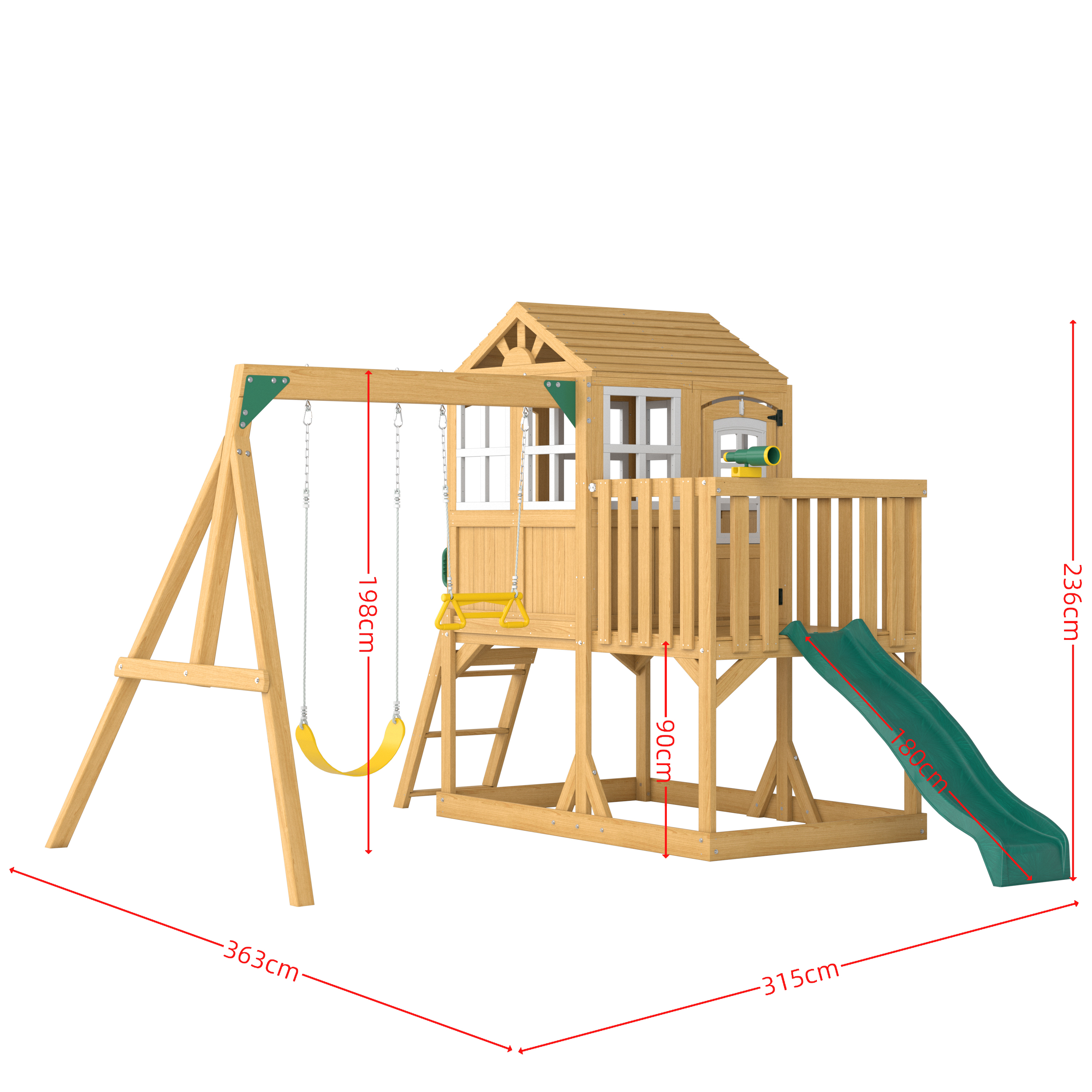 Nieuwe aankomst: onze meest populaire outdoor houten speelset voor achtertuin plezier!