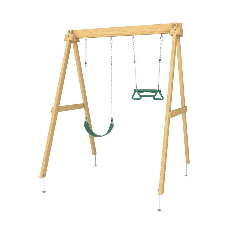 Houten dubbele schommel sets